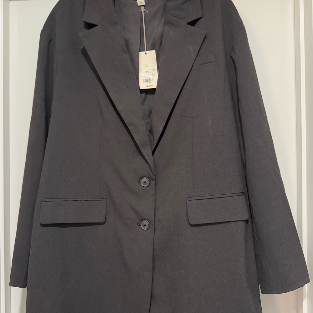 a new day Black Oversized‎ Women's Boyfriend Blazer Size L